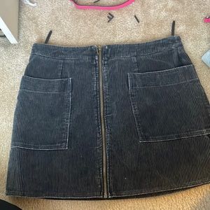 Dark gray corduroy skirt